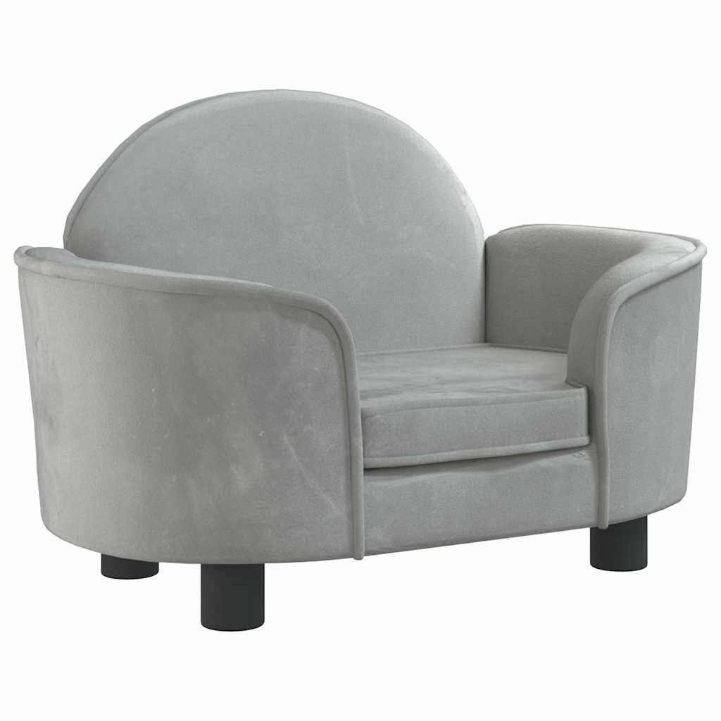 PANGIVO - Lit pour chien velours et bois gris clair 66 x 40 x 45 cm - PANGIVO - Image 2