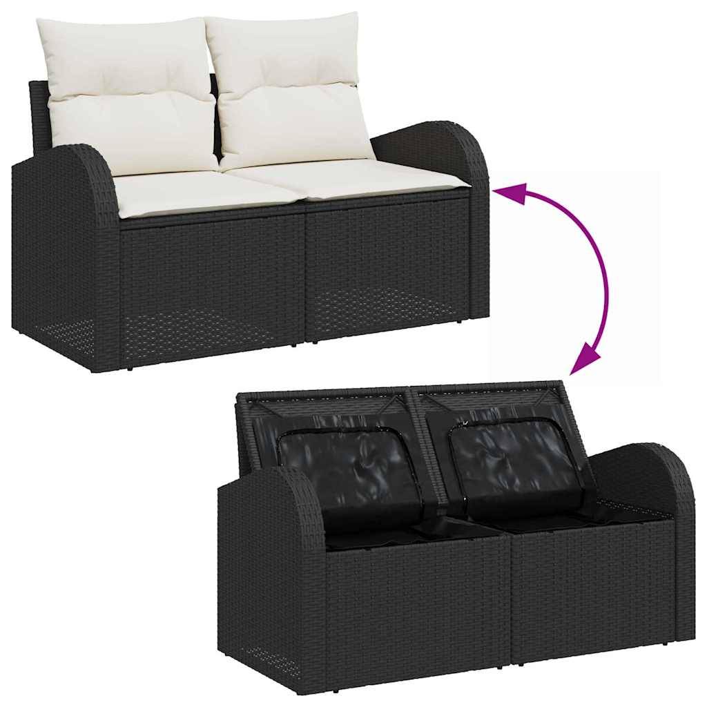 ComfortXL - Salon de Jardin Noir 4 Places Résine Tressée Style Contemporain – ComfortXL Outdoor Living - Image 8