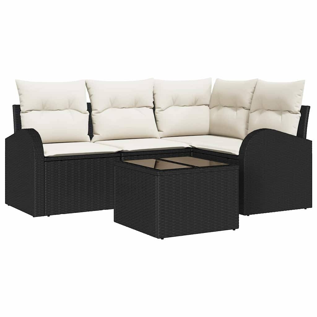 ComfortXL - Salon de Jardin Noir 4 Places Résine Tressée Style Contemporain – ComfortXL Outdoor Living - Image 2