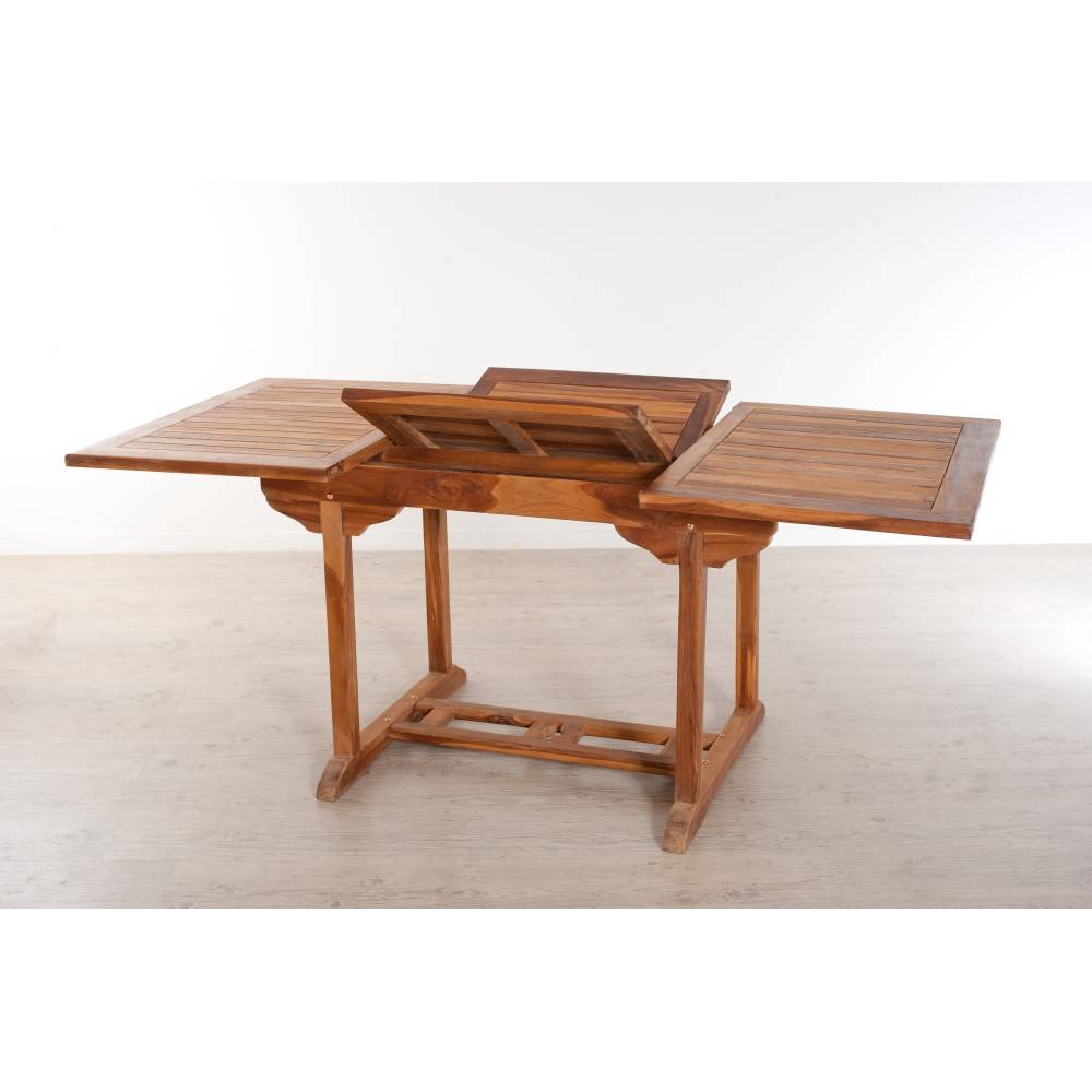 Macabane - MAEVA - Ensemble de jardin en bois teck huilé 6 pers table + 6 chaises - Image 6