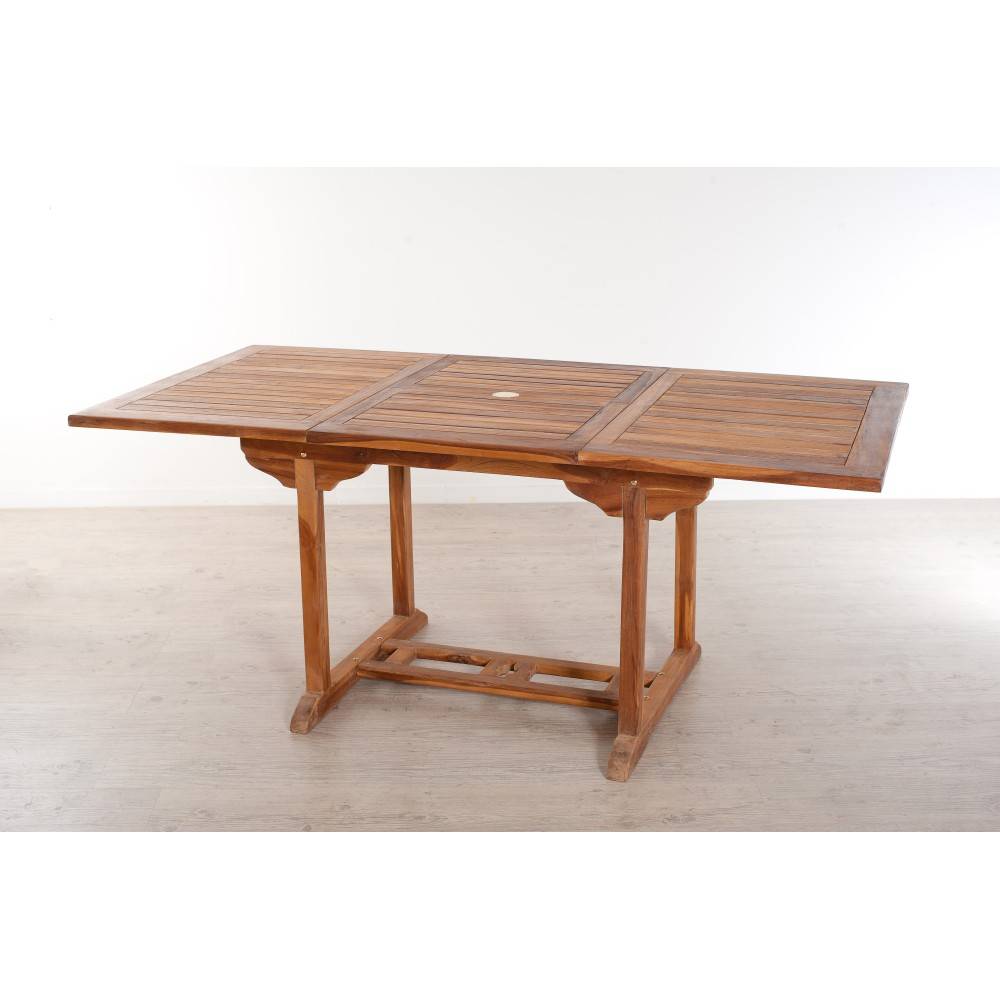 Macabane - MAEVA - Ensemble de jardin en bois teck huilé 6 pers table + 6 chaises - Image 5