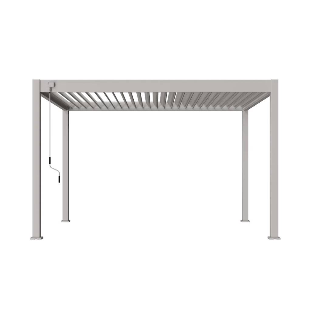 Chalet & Jardin - Pergola bioclimatique - Ombréa VS - autoportante - 3x4M - Beige sable - S1 - 300x400x258 cm