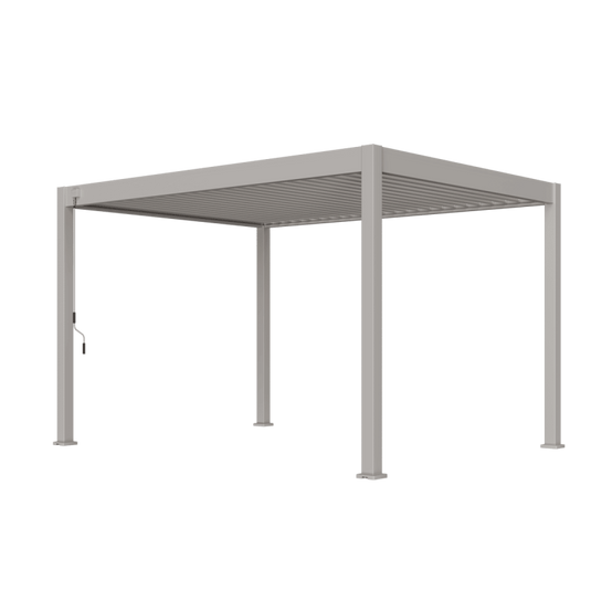Chalet & Jardin - Pergola bioclimatique - Ombréa VS - autoportante - 3x4M - Beige sable - S1 - 300x400x258 cm - Image 6