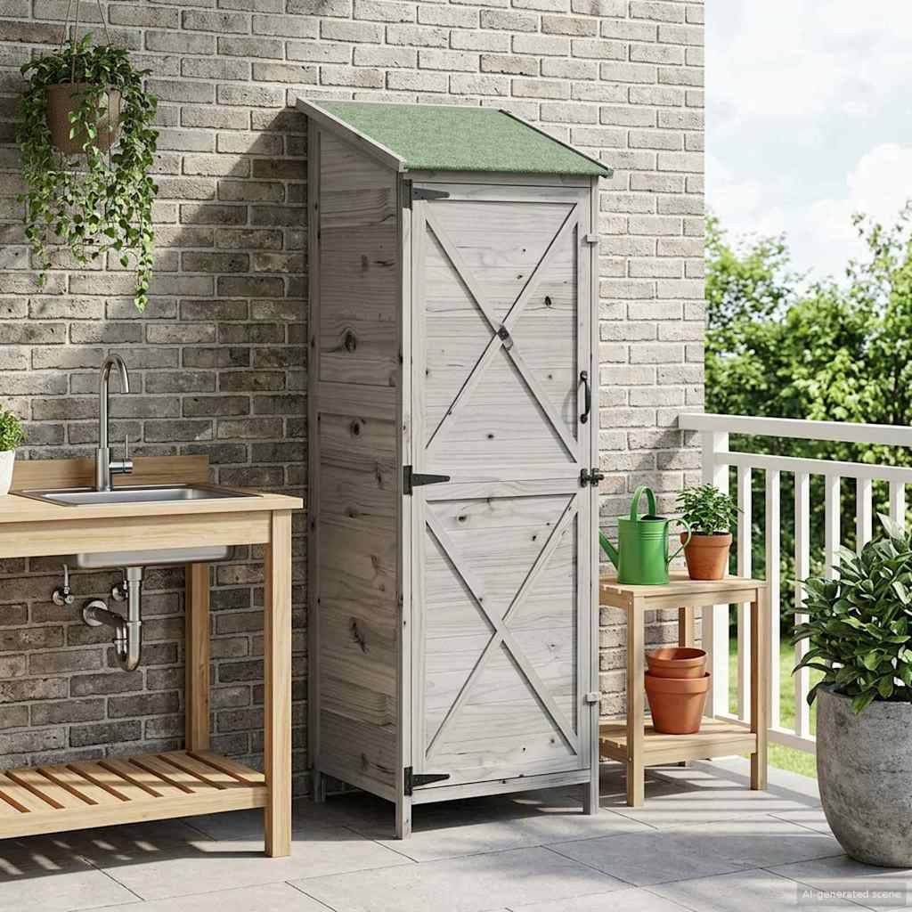 Vidaxl - Abri de jardin Gris 59,5 x 56 x 176,5 cm Bois d'ingénierie vidaXL 42033478 - Image 1