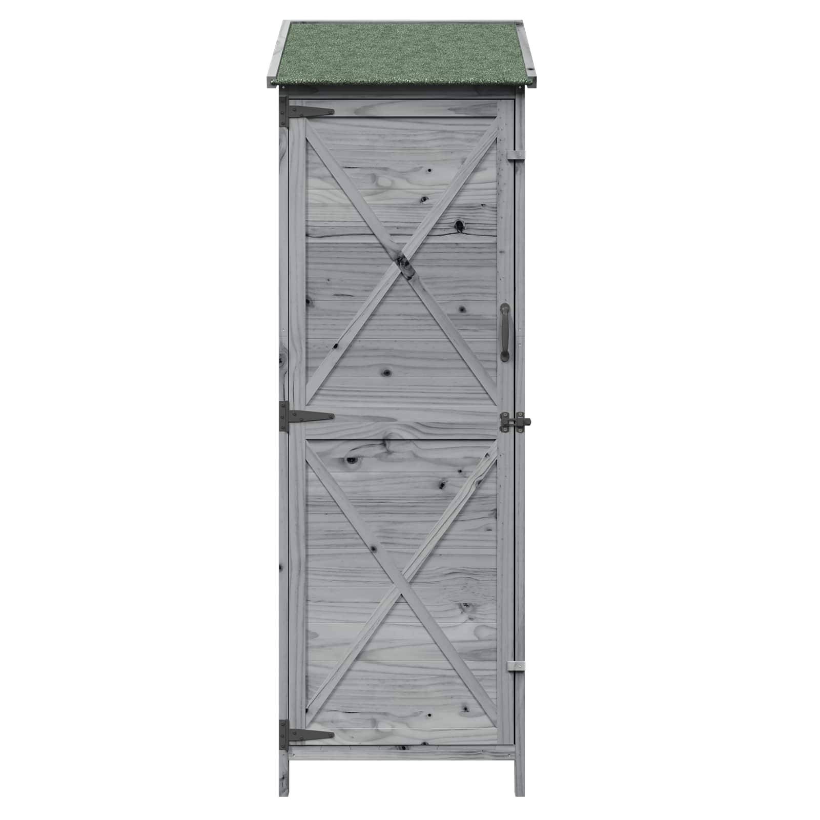 Vidaxl - Abri de jardin Gris 59,5 x 56 x 176,5 cm Bois d'ingénierie vidaXL 42033478 - Image 6