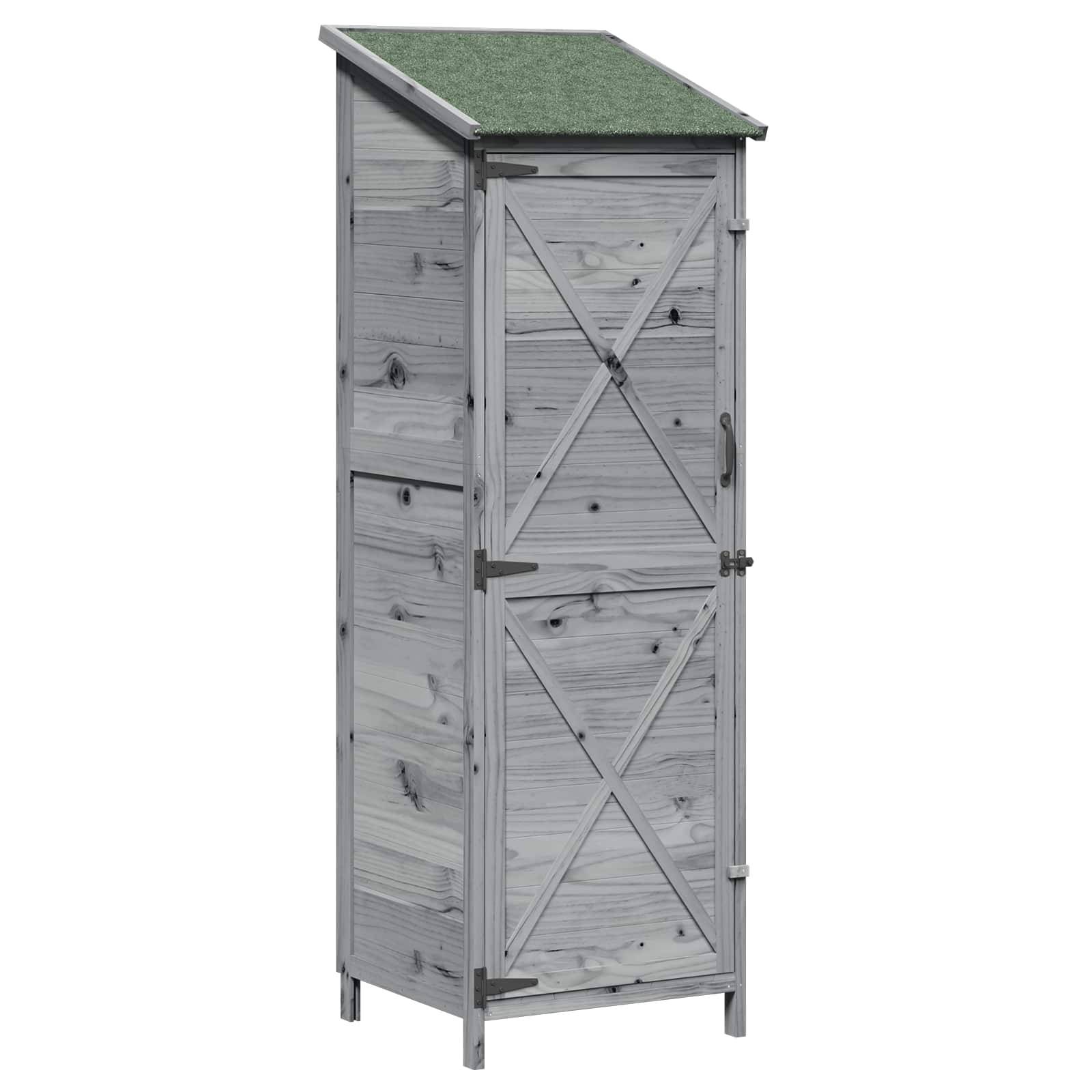 Vidaxl - Abri de jardin Gris 59,5 x 56 x 176,5 cm Bois d'ingénierie vidaXL 42033478 - Image 2