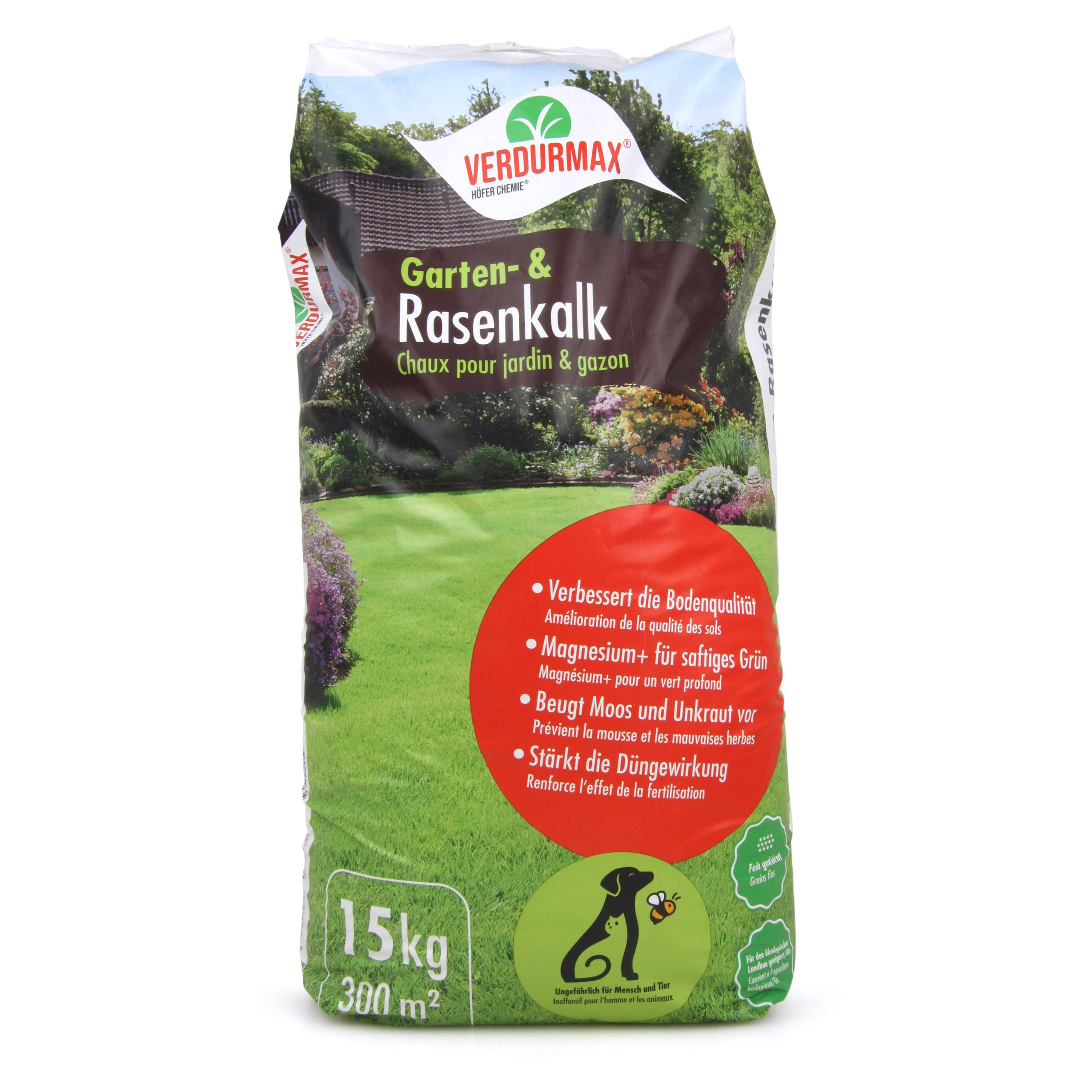 15 kg VERDURMAX® Chaux pour jardin et pelouse  x 1 - Image 1