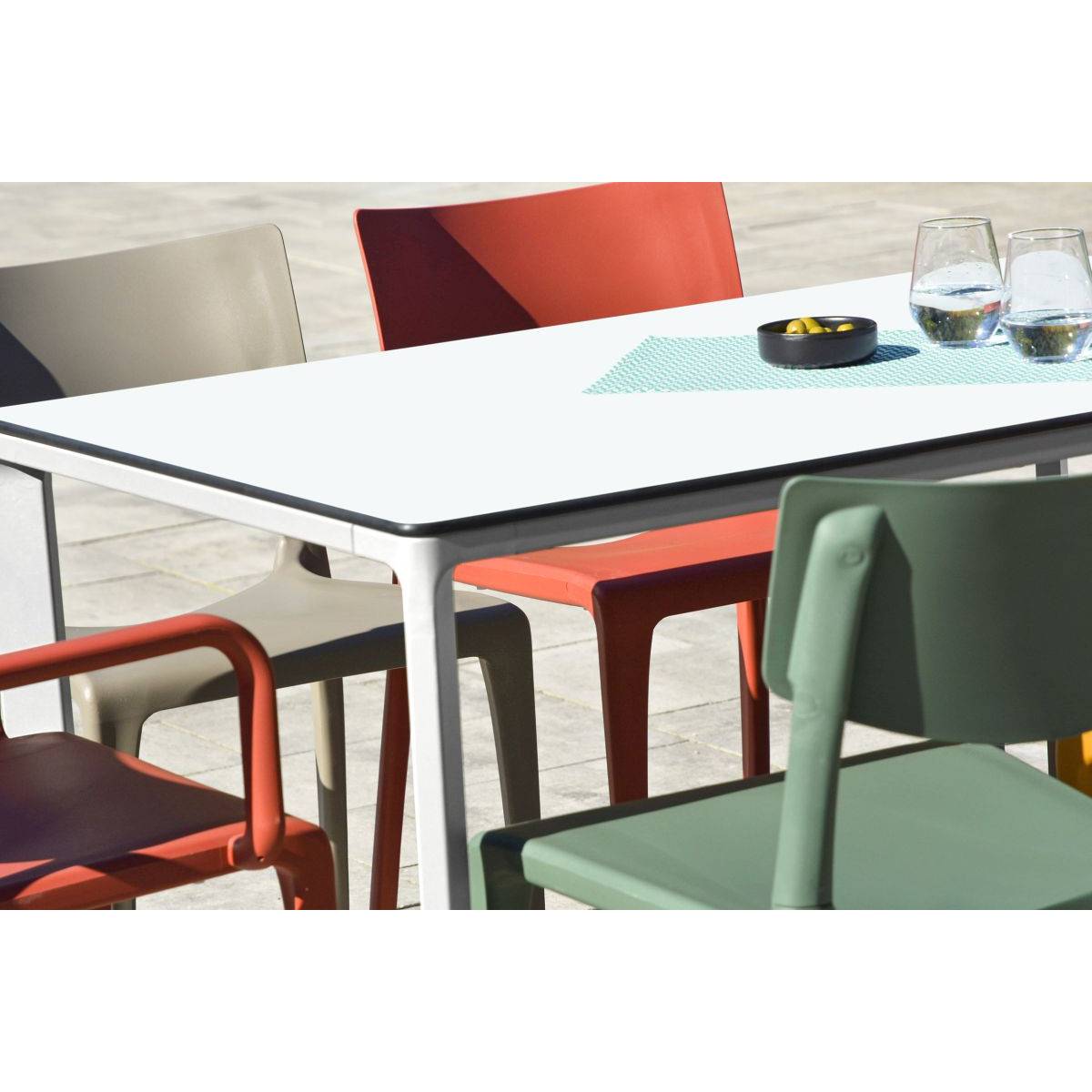Dcb Garden - Table de Jardin 6 Places "Meet" 160cm Blanc - Image 4