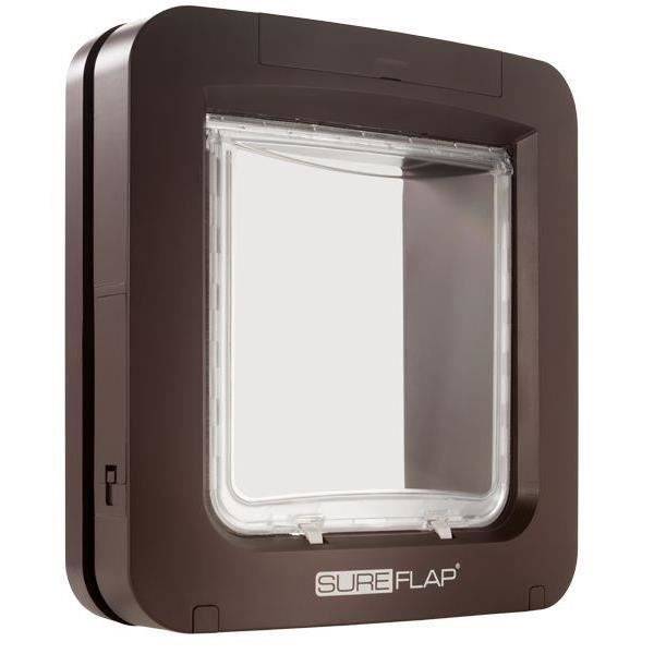 SUREFLAP - SUREFLAP Grande chatiere a puce électronique - Marron - 178 mm x 170 mm (Mémorisation d'un maximum de 32 puces)