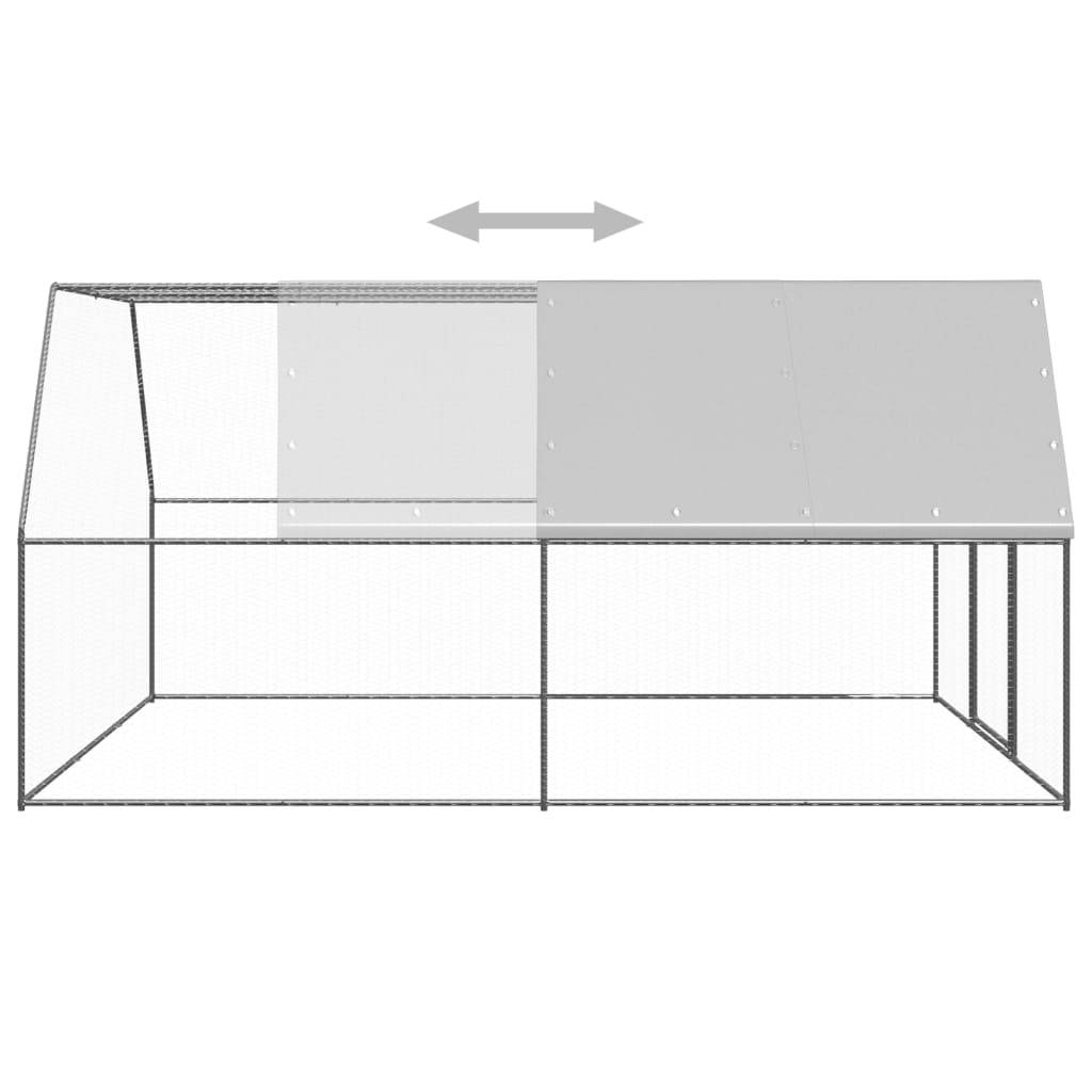 Poulailler Volière Extérieur Acier Galvanisé pour Jardin Sécurisé 3x4x2m – ComfortXL Outdoor Living - Image 4