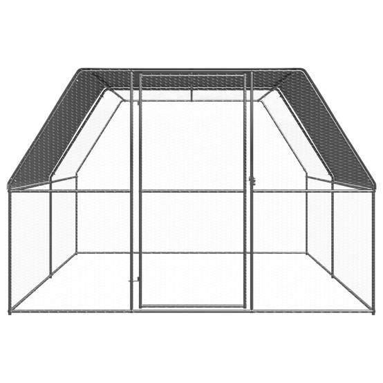 Poulailler Volière Extérieur Acier Galvanisé pour Jardin Sécurisé 3x4x2m – ComfortXL Outdoor Living - Image 2