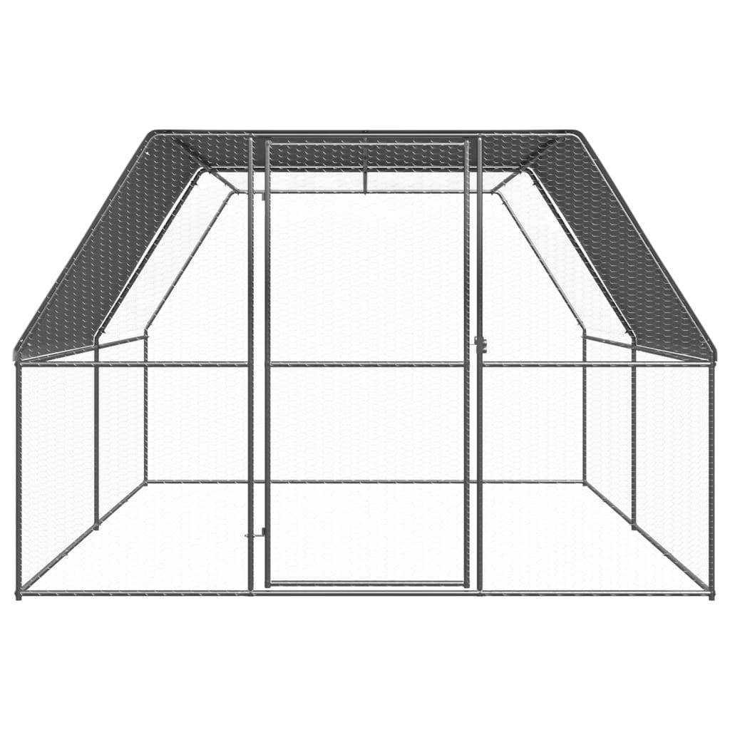 Poulailler Volière Extérieur Acier Galvanisé pour Jardin Sécurisé 3x4x2m – ComfortXL Outdoor Living - Image 2