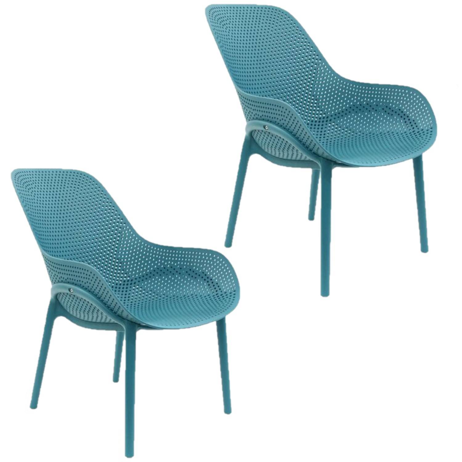 The Home Deco Factory - 2 Fauteuils pour table de jardin design Malibu - The Home Deco Factory - Image 1