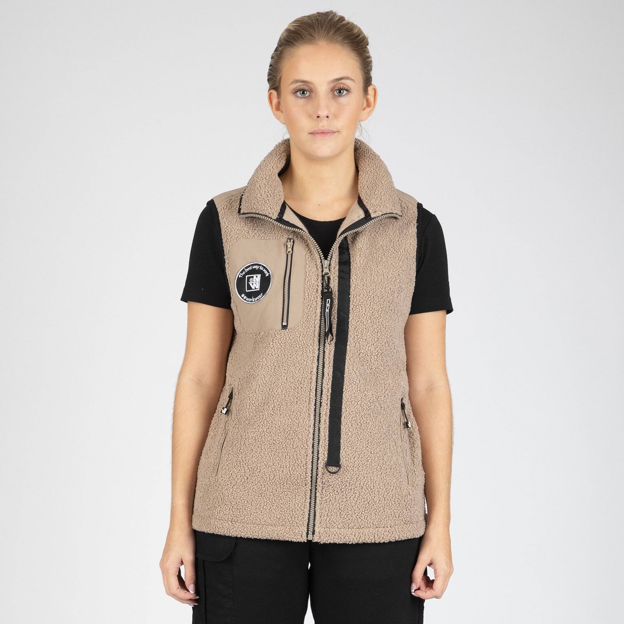 Nineworths - MAYA - POLAIRE SANS MANCHES DE TRAVAIL - 1129 | Crème - Image 3