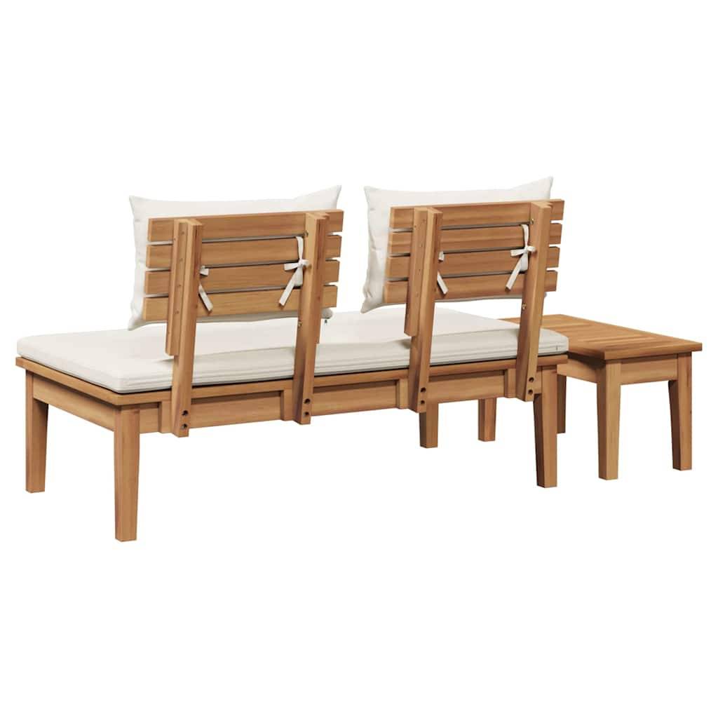 ComfortXL - Salon de Jardin Teck Massif Banc 2 Places et Table Basse pour Terrasse Extérieur Marron – ComfortXL Outdoor Living - Image 8