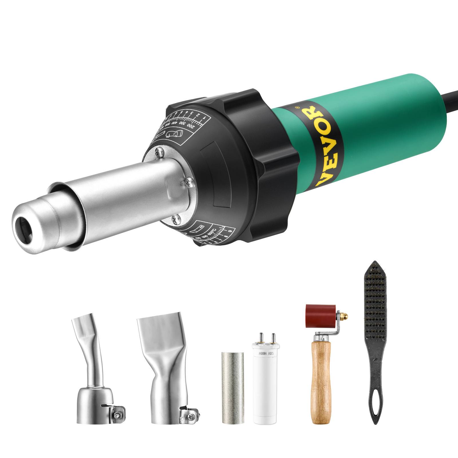 Vevor - VEVOR Soudeur plastique air chaud 1600W, 50-600°C, avec buses, pour films PP, PE, PVC. - Image 1