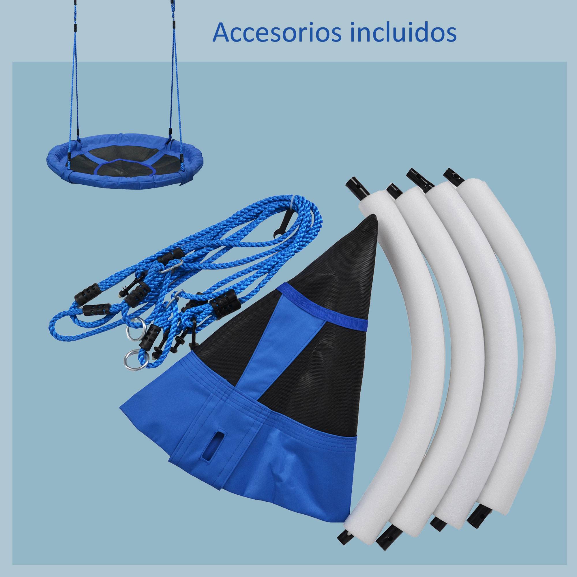 Balançoire nid pour enfants, balançoire ronde pour arbres, dès 3 ans, charge maximale 100 kg, utilisation intérieure et extérieure, Ø 100 x 180 cm - Image 8
