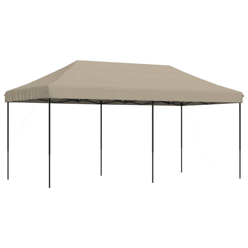 Tente de réception pliable escamotable taupe 580 x 292 x 315 cm - PANGIVO - Image 2
