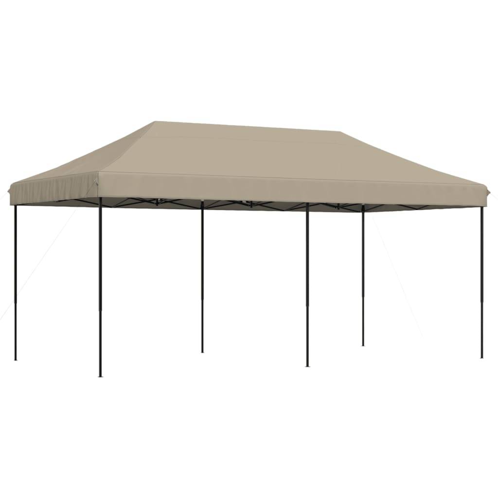Tente de réception pliable escamotable taupe 580 x 292 x 315 cm - PANGIVO - Image 5