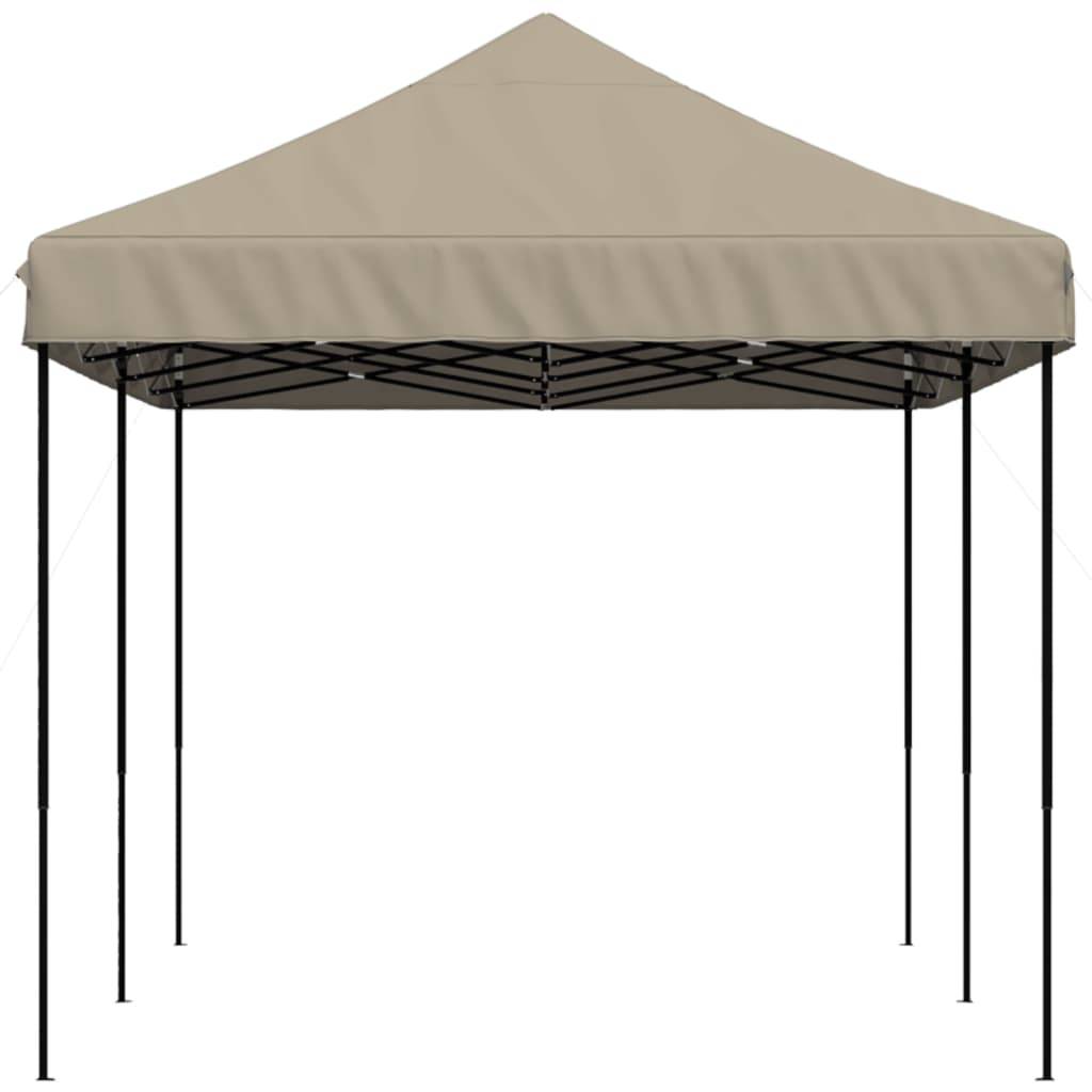 Tente de réception pliable escamotable taupe 580 x 292 x 315 cm - PANGIVO - Image 4