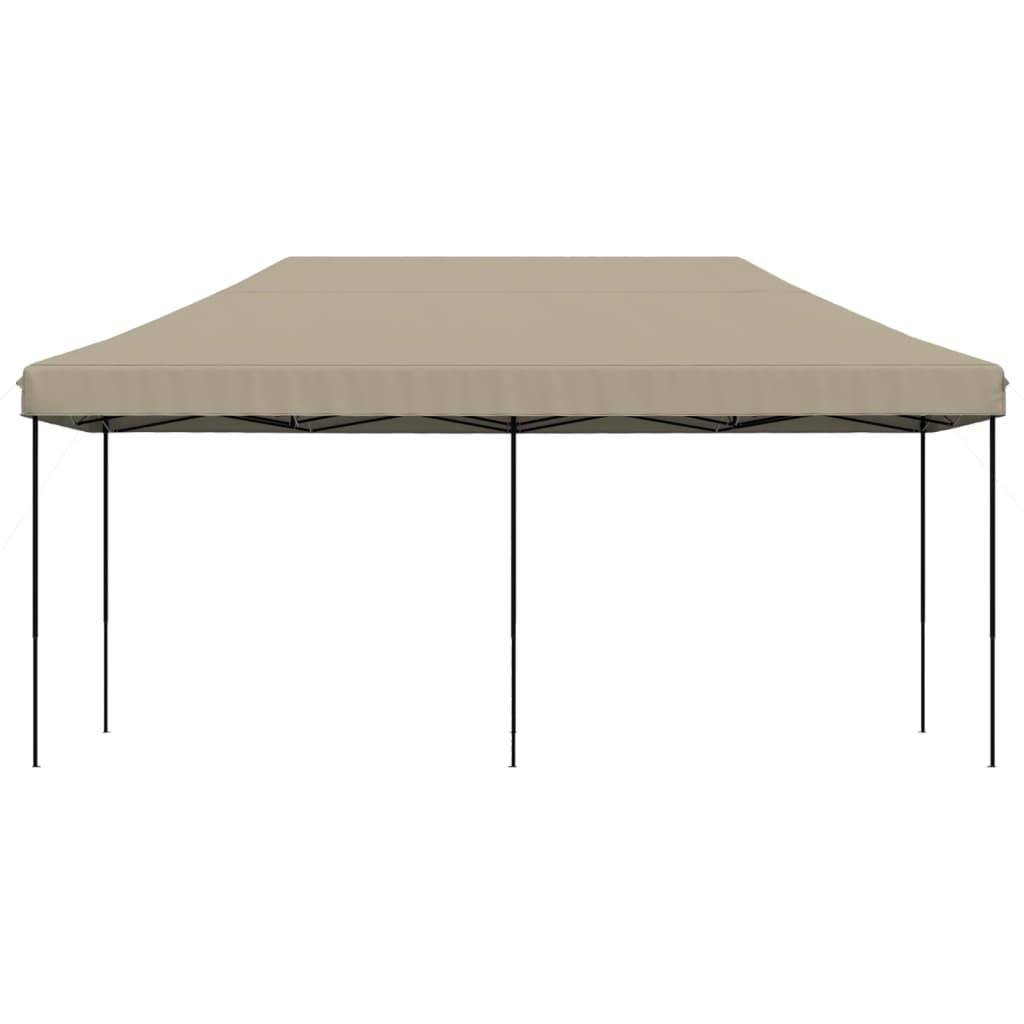 Tente de réception pliable escamotable taupe 580 x 292 x 315 cm - PANGIVO - Image 3