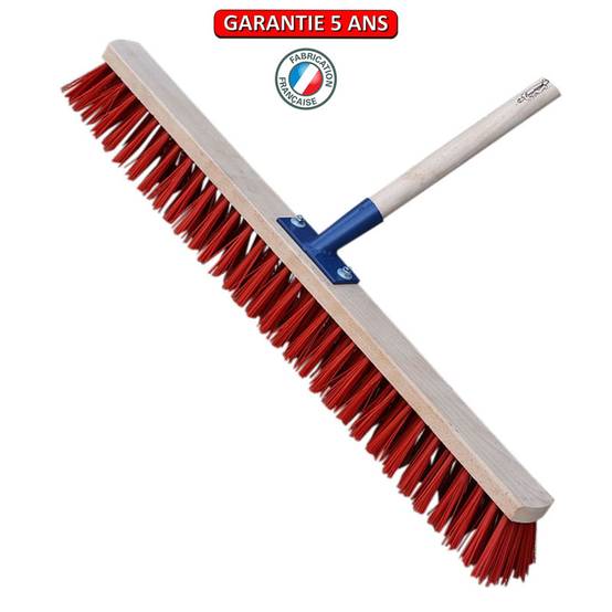 Outils Perrin - Balai de cantonnier 80 cm – Emmanché bois 150 – Douille renforcée - Image 1