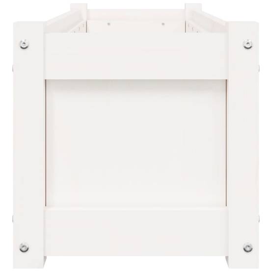 Maison Chic - Jardinière | Pot de fleurs | Cache-pot | Bac à fleurs blanc 90x31x31 cm bois massif de pin - Image 6
