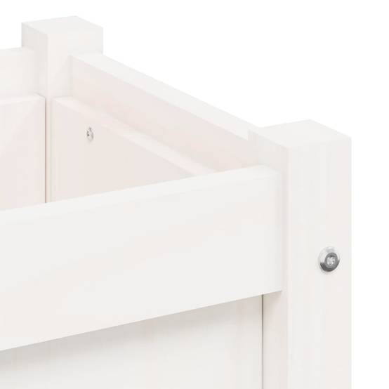 Maison Chic - Jardinière | Pot de fleurs | Cache-pot | Bac à fleurs blanc 90x31x31 cm bois massif de pin - Image 9