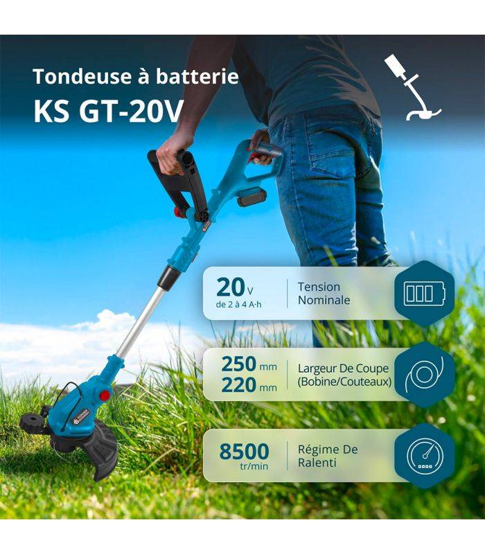 Coupe-bordures à batterie sans batterie ni chargeur Könner & Söhnen KS GT-20V - Image 2