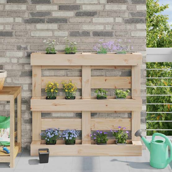 Lot de 24 jardinières pour palettes polypropylène noir 13.5 x 9 x 9.5 cm - PANGIVO - Image 1
