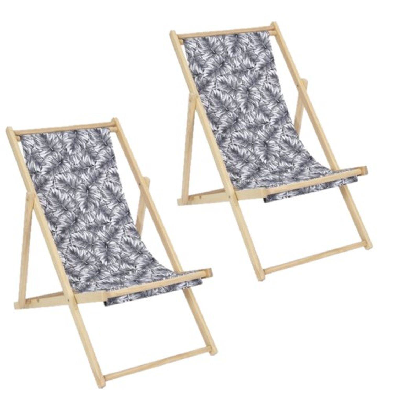 Sans Marque - Lot de 2 chiliennes Natural Wild - Blanc et Noir - Toilinux - Image 1