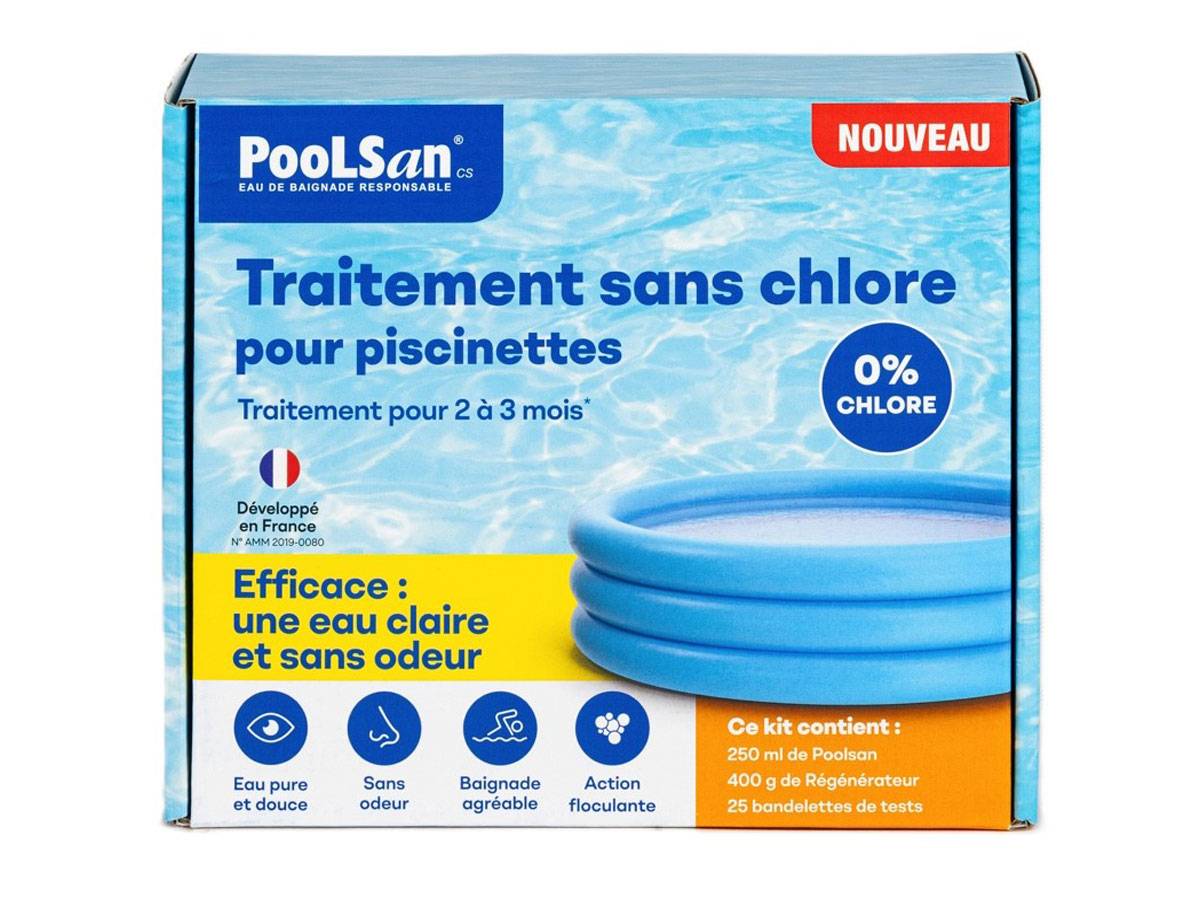 Poolsan - BSI - PooLSan - Kit Sans Chlore pour Désinfection des Petites Piscines Gonflables - Jusqu'à 2 A 3 Mois - Elaboré en Europe - Image 2
