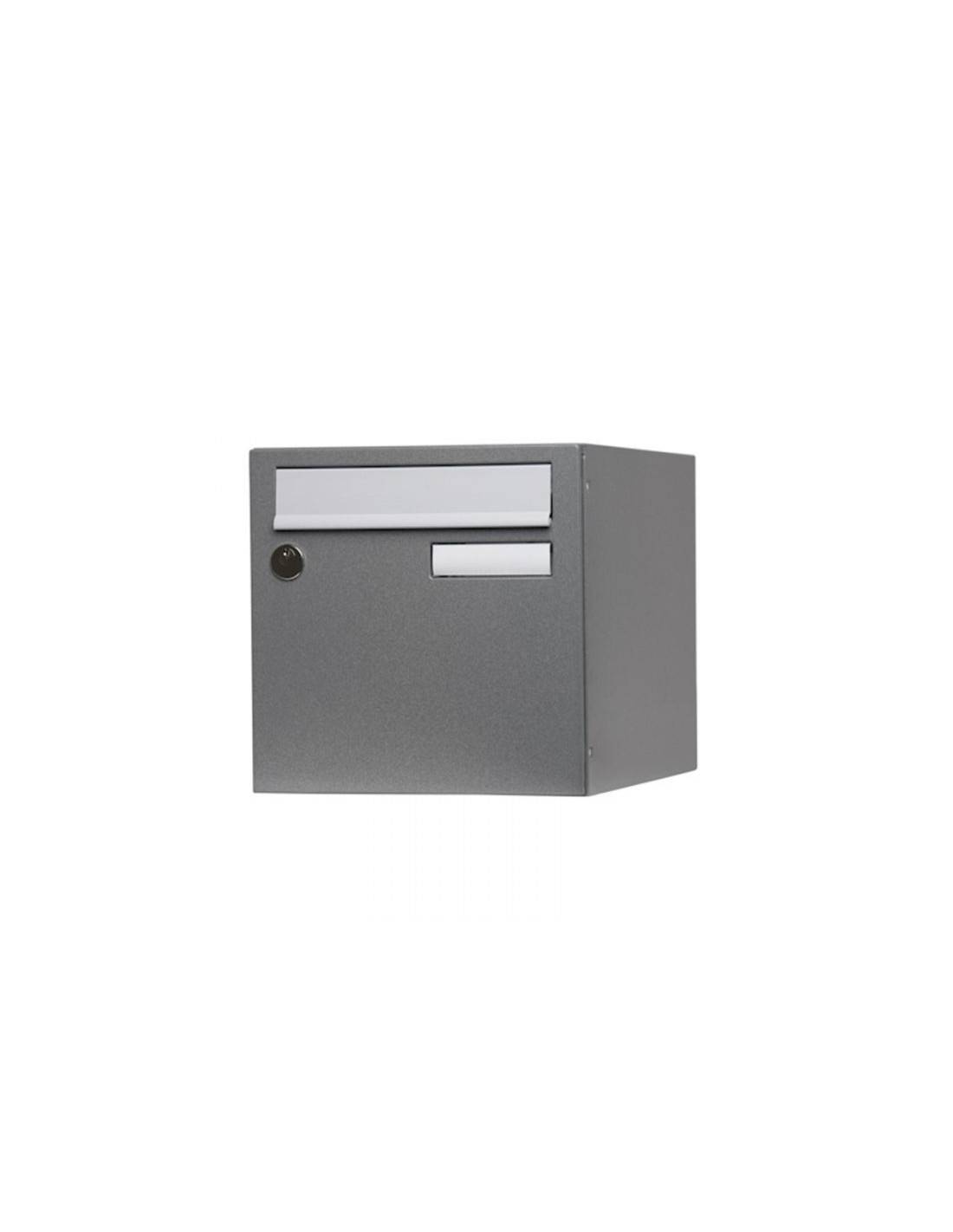 Boîte Aux Lettres Normalisée 1 Porte Extérieur Acier Gris Brillant Planète - Renz
