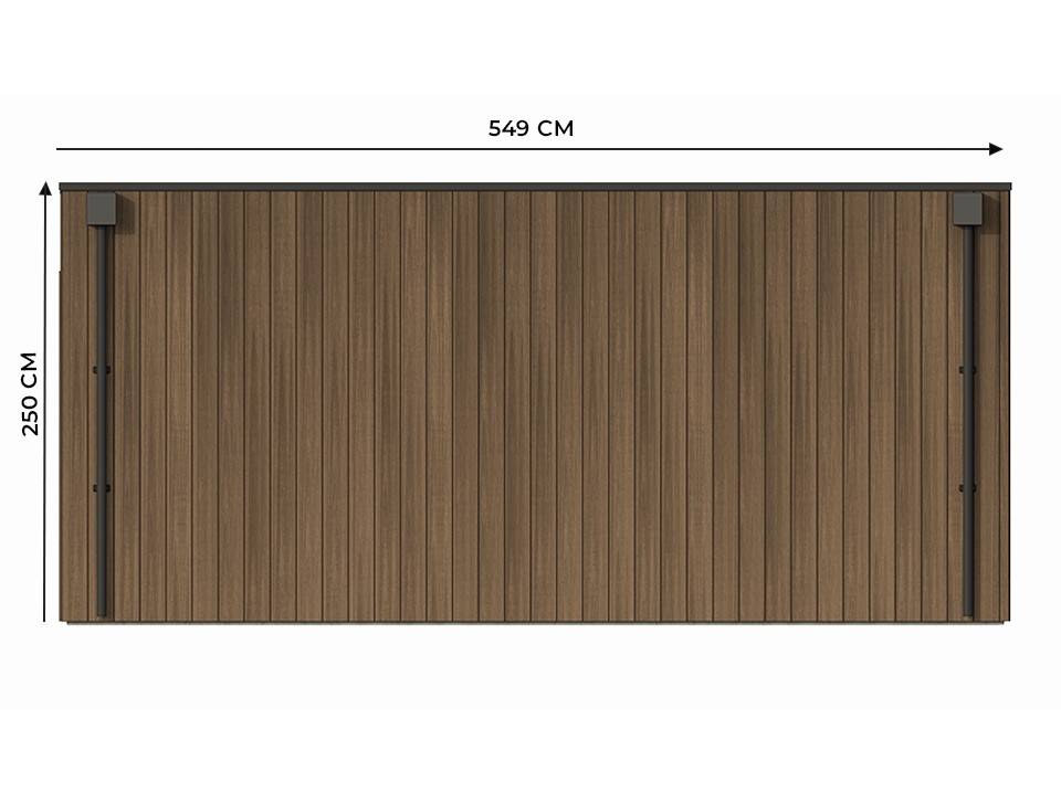 Garage Composite SILVERSTONE - Bardage Couleur Teck / Teak - Surface : 20m2 - Porte Sectionnelle Motorisée - 2 télécommandes - Image 7