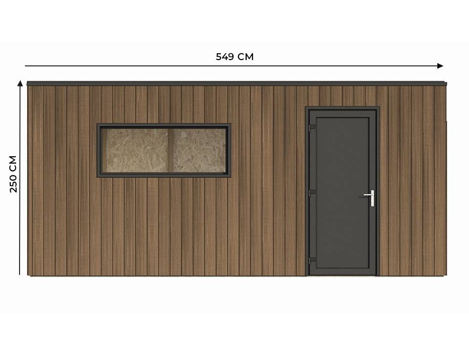 Garage Composite SILVERSTONE - Bardage Couleur Teck / Teak - Surface : 20m2 - Porte Sectionnelle Motorisée - 2 télécommandes - Image 6