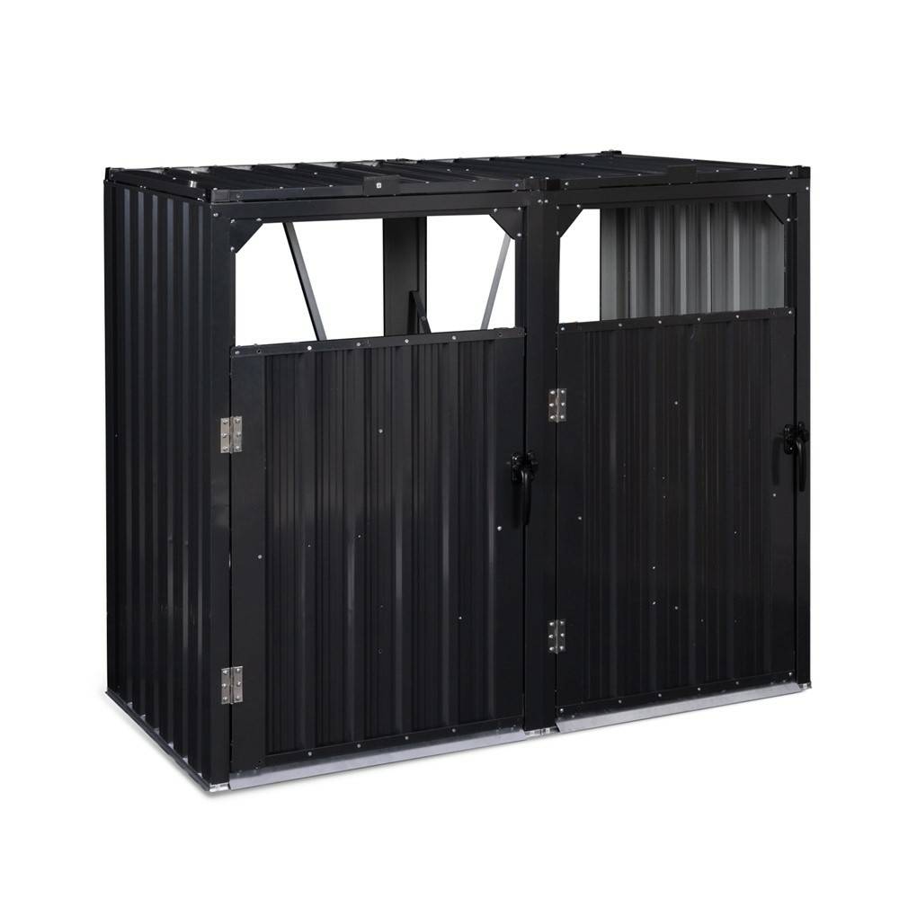 Terre Jardin - Cache poubelles extérieur métallique - Image 1
