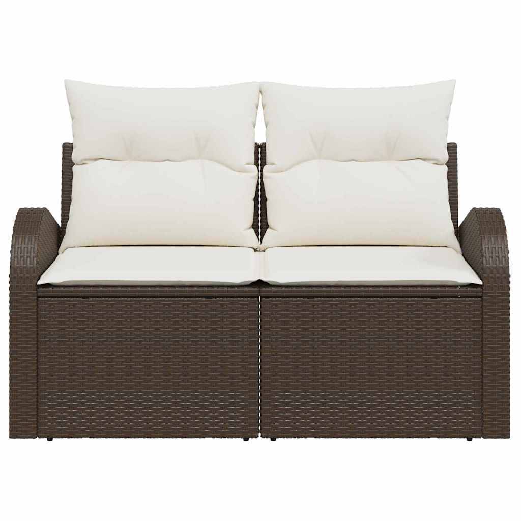 Vidaxl - Canapé de jardin avec coussin Marron 124 x 62 x 69cm polyrotin vidaXL 42006733 - Image 4