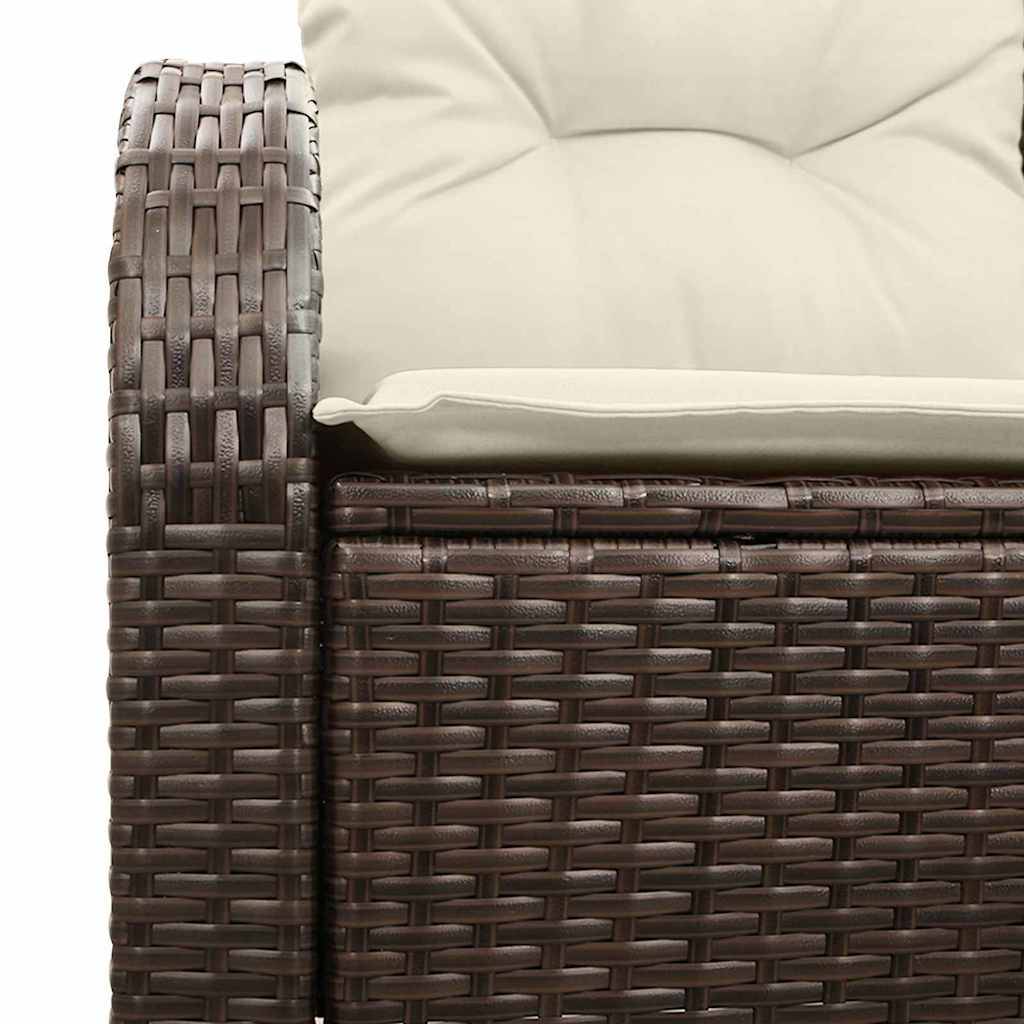 Vidaxl - Canapé de jardin avec coussin Marron 124 x 62 x 69cm polyrotin vidaXL 42006733 - Image 6