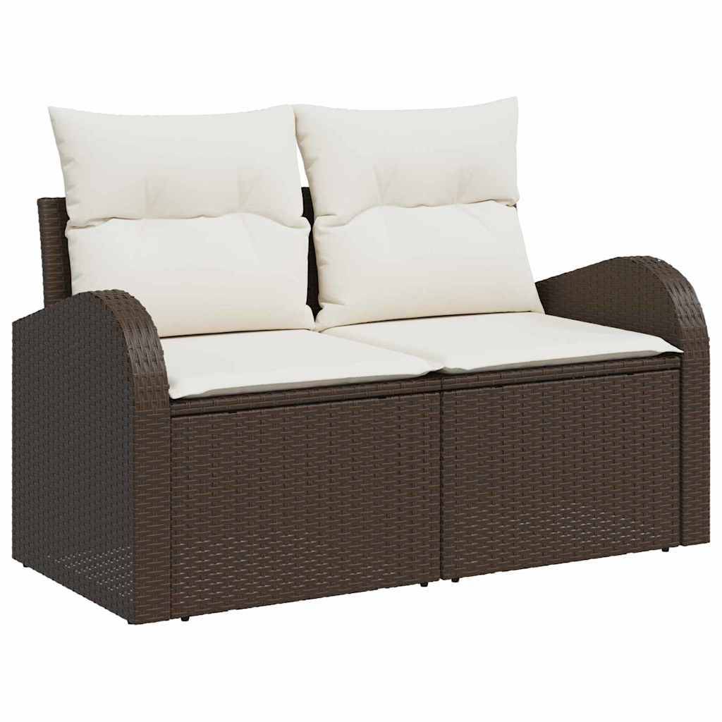 Vidaxl - Canapé de jardin avec coussin Marron 124 x 62 x 69cm polyrotin vidaXL 42006733 - Image 2