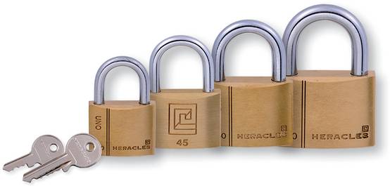 Cadenas standard laiton UNO 50mm s'entrouvrant anse en U - HERACLES - I-CAD50MV - Image 2