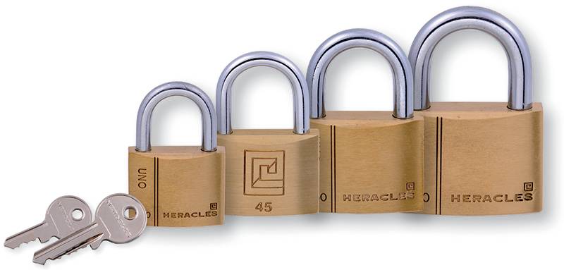 Cadenas standard laiton UNO 50mm s'entrouvrant anse en U - HERACLES - I-CAD50MV - Image 2