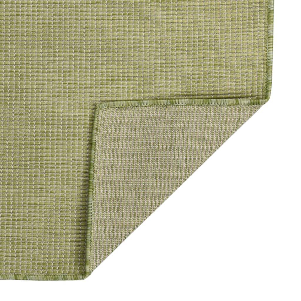 Grand Tapis de Terrasse Tissage Plat en PP Intérieur Extérieur Résistant Vert 160x230 cm – ComfortXL Outdoor Living - Image 2