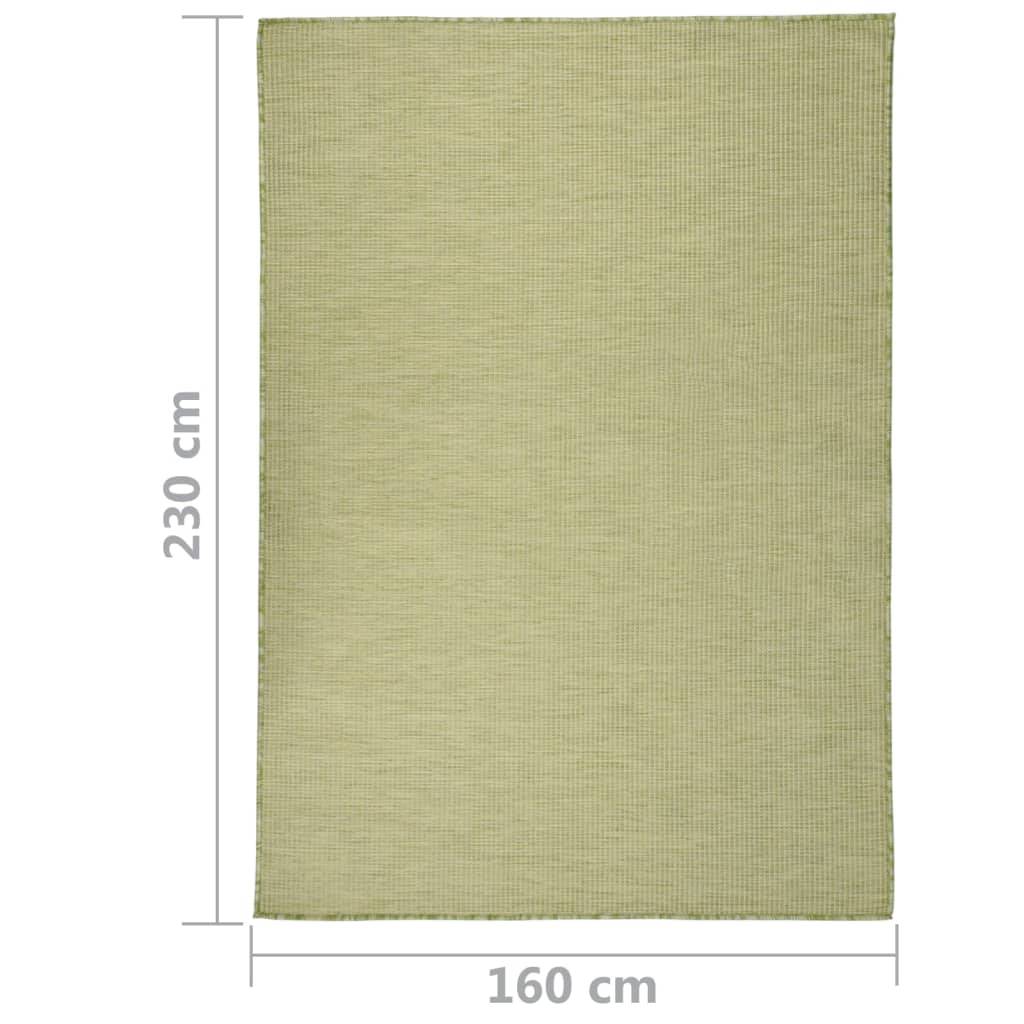 Grand Tapis de Terrasse Tissage Plat en PP Intérieur Extérieur Résistant Vert 160x230 cm – ComfortXL Outdoor Living - Image 6