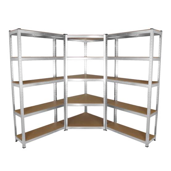 Monstershop - Lot de 2 Etagères de Rangement de 90cm & 1 Etagère d’Angle Galwix - Image 1