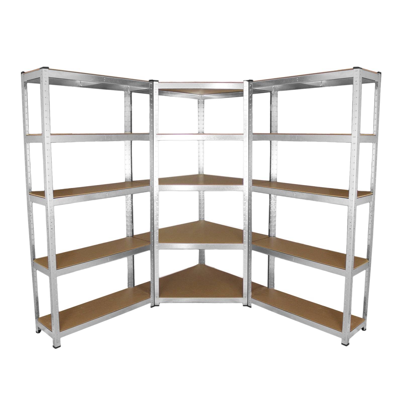 Monstershop - Lot de 2 Etagères de Rangement de 90cm & 1 Etagère d’Angle Galwix - Image 1