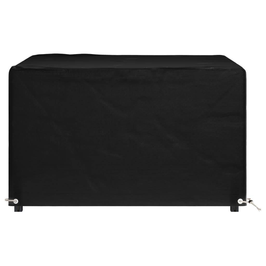 Housse de Protection Carrée PE pour Table de Jardin 4 Chaises Imperméable Noir 125x125x75 cm – ComfortXL Outdoor Living - Image 4