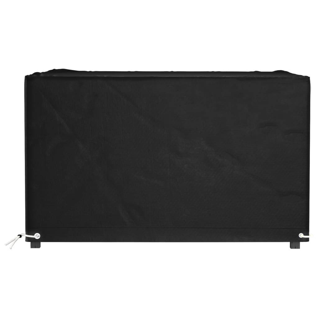 Housse de Protection Carrée PE pour Table de Jardin 4 Chaises Imperméable Noir 125x125x75 cm – ComfortXL Outdoor Living - Image 3