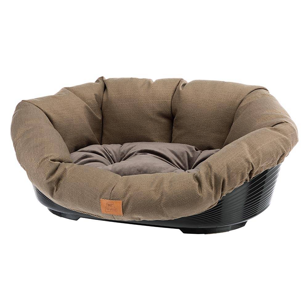 Ferplast - Ferplast Panier Chien avec Coussin SOFA' 8 Lavable, Lit pour Chien en Plastique Rembourré, Corbeille en Plastique et Coussin pour Chien, Fond Perforé - Image 1