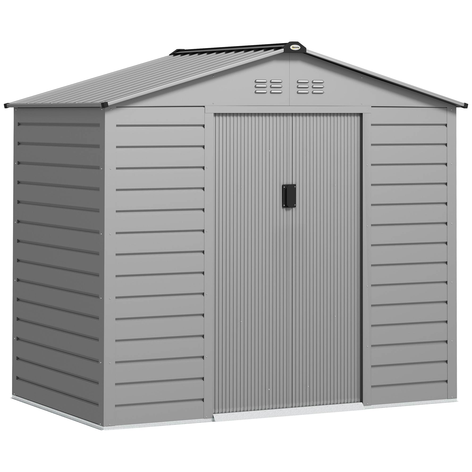 ComfortXL - Abri de jardin acier galvanisé gris 213 x 131 x 192 cm porte coulissante verrouillable - ComfortXL Outdoor Living - Image 1