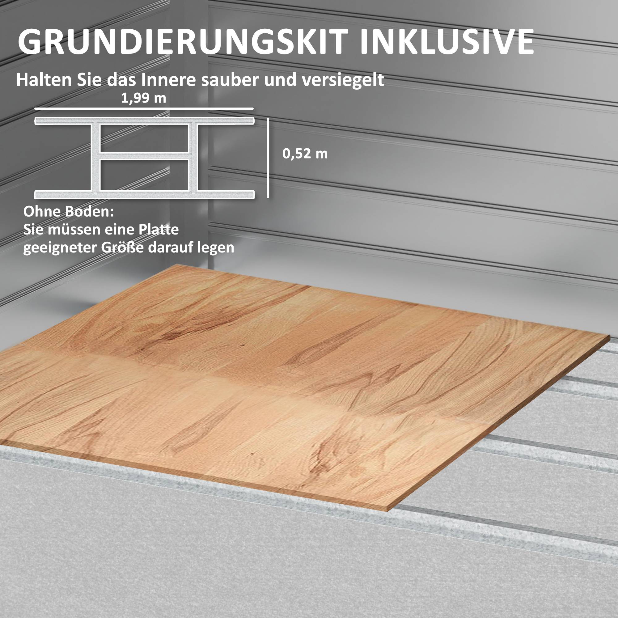 ComfortXL - Abri de jardin acier galvanisé gris 213 x 131 x 192 cm porte coulissante verrouillable - ComfortXL Outdoor Living - Image 6